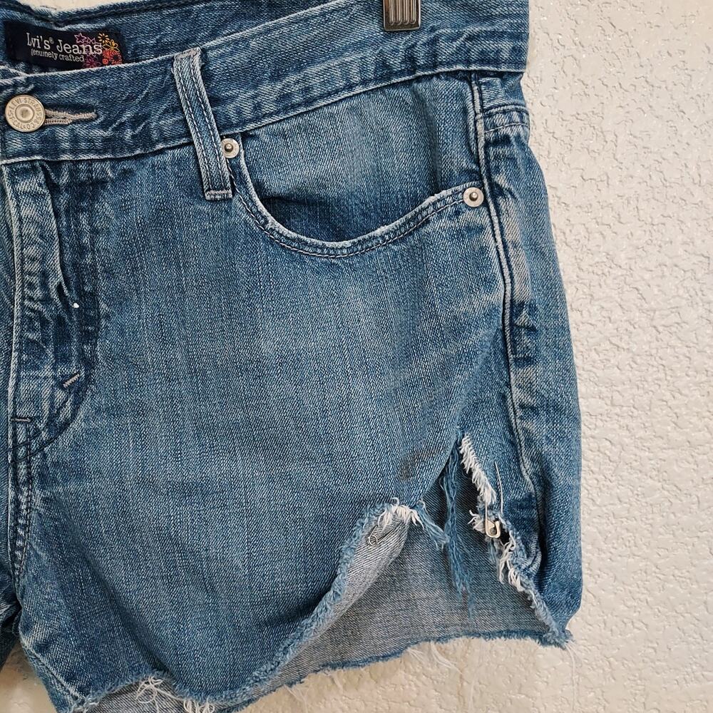 Levi's Super Distressed Cut Off Shorts Size 13 - Picture 2 of 9